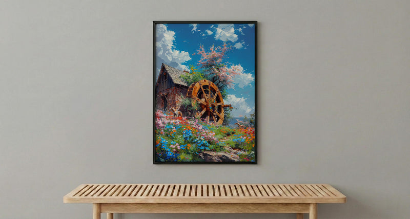 Wheel of Fortune Tarot Poster, Spring Magic Sky Art Print - Entryway Decor