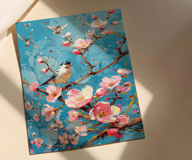Eight of Wands Tarot Art Print, Spring Magic Sky - Witchy Room Decor
