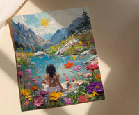 The Star Tarot Wall Art, Spring Wildflower Meadow - Housewarming Gift