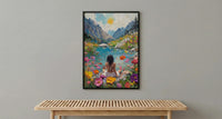 The Star Tarot Wall Art, Spring Wildflower Meadow - Housewarming Gift
