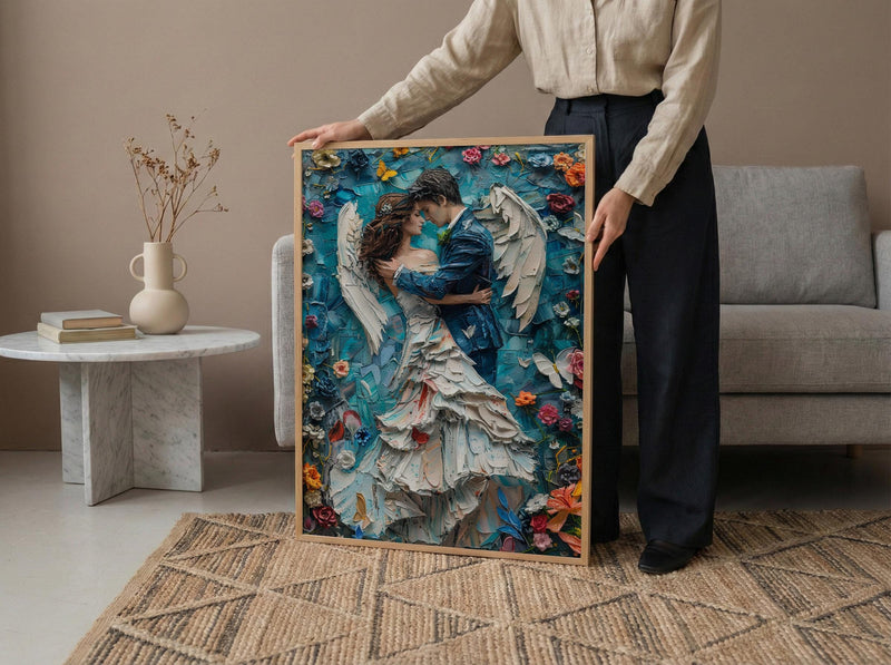 The Lovers Tarot Art Print, Mystic Wedding Decor - Newlywed Gift