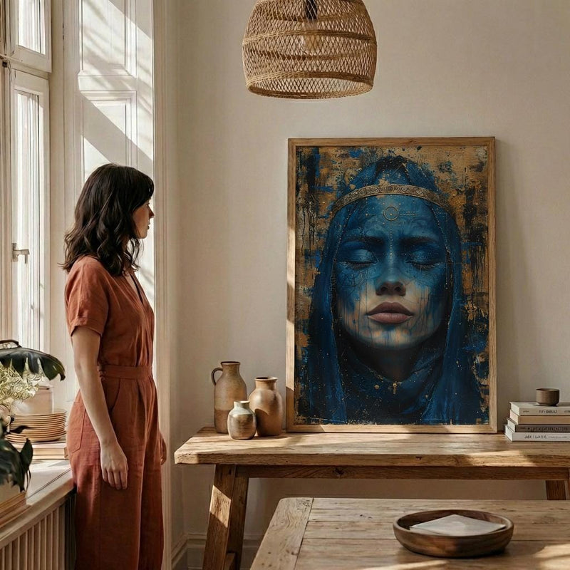 High Priestess Art, Spiritual Wedding Poster - Mystic Decor