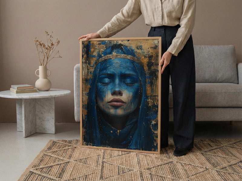 High Priestess Art, Spiritual Wedding Poster - Mystic Decor
