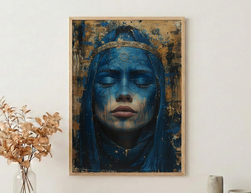 High Priestess Art, Spiritual Wedding Poster - Mystic Decor