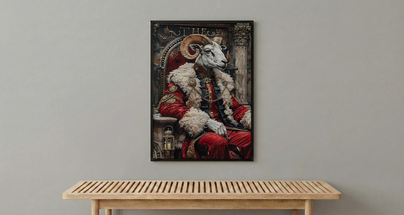 The Emperor Tarot Wall Art, Divine Masculine Art - Mystic Couple Gift