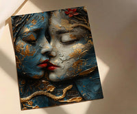 Two of Cups Print, Soulmate Tarot Decor - Anniversary Gift