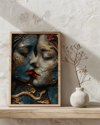 Two of Cups Print, Soulmate Tarot Decor - Anniversary Gift