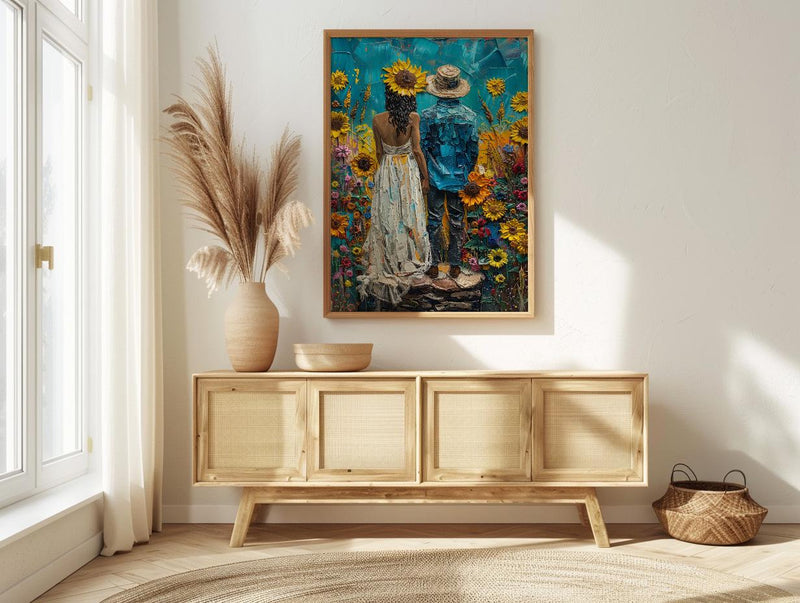 The Sun Tarot Art, Joyful Mystic Decor - Newlywed Couple Gift