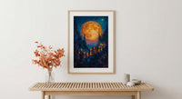 Three of Cups Wall Art, Tarot Wedding Print - Mystic Coven Gift