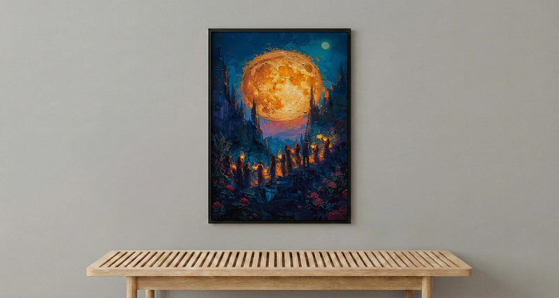 Three of Cups Wall Art, Tarot Wedding Print - Mystic Coven Gift
