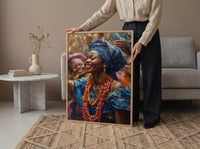 Nigerian Money Dance Art, Yoruba Wedding Print - Newlywed Gift