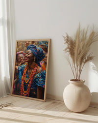 Nigerian Money Dance Art, Yoruba Wedding Print - Newlywed Gift