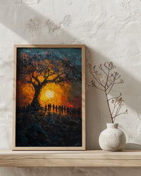 African Ceremony Poster, Ancestral Tree Decor - Spiritual Wall Art