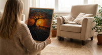African Ceremony Poster, Ancestral Tree Decor - Spiritual Wall Art