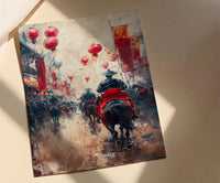 Chinese Wedding Procession Art, Red Sedan Chair Decor - Asian Wedding Gift
