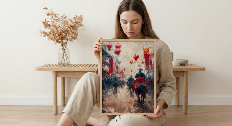 Chinese Wedding Procession Art, Red Sedan Chair Decor - Asian Wedding Gift