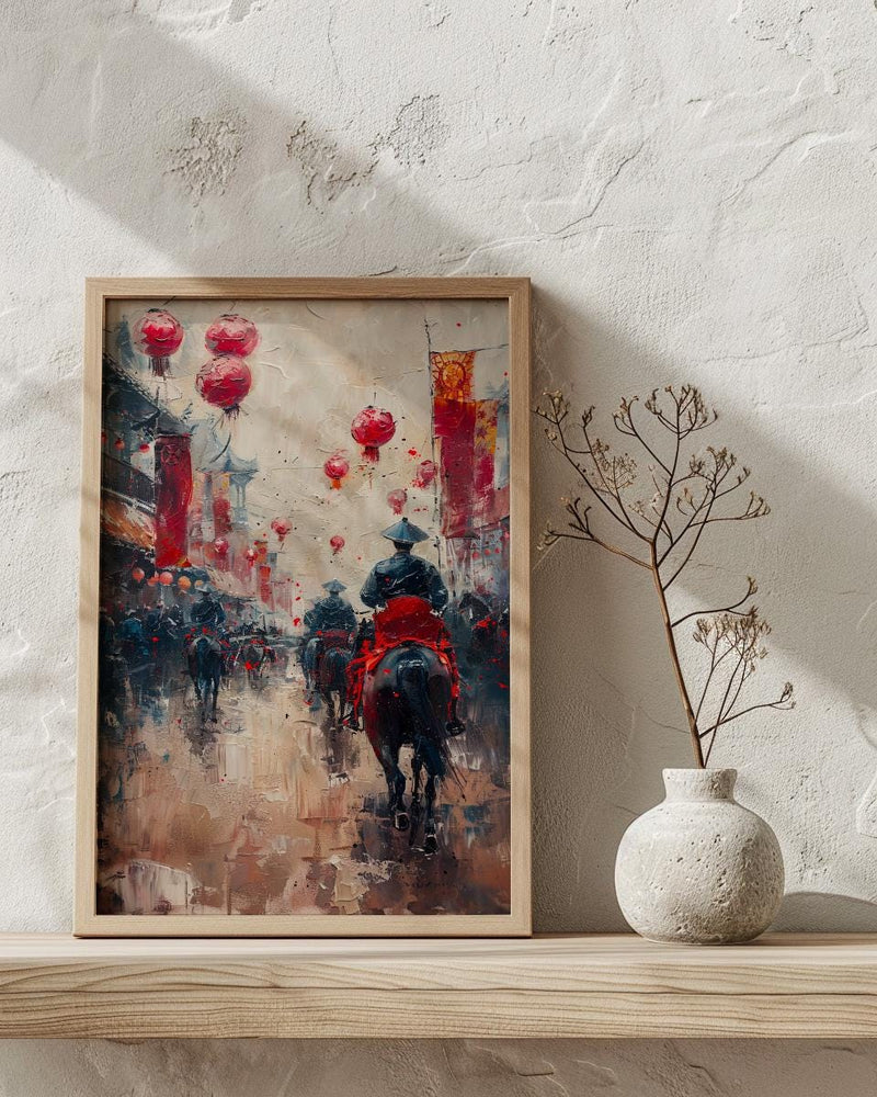 Chinese Wedding Procession Art, Red Sedan Chair Decor - Asian Wedding Gift
