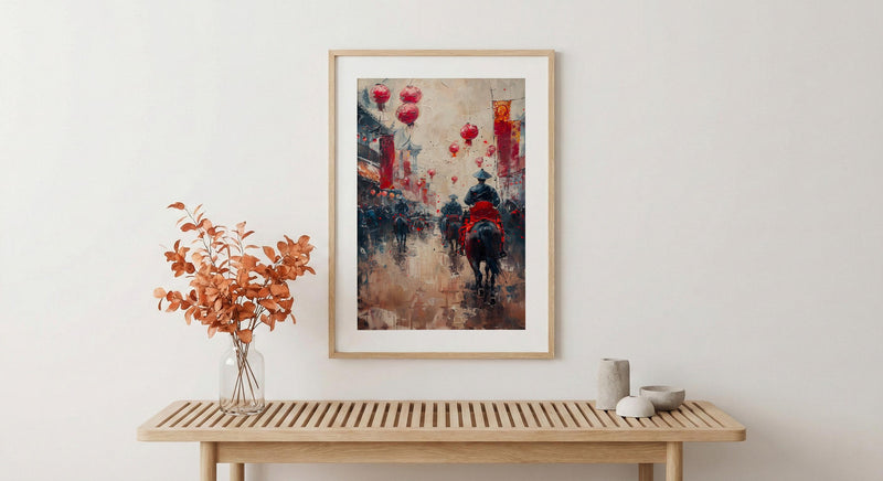 Chinese Wedding Procession Art, Red Sedan Chair Decor - Asian Wedding Gift