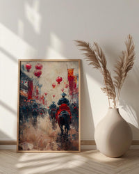 Chinese Wedding Procession Art, Red Sedan Chair Decor - Asian Wedding Gift
