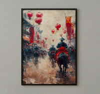 Chinese Wedding Procession Art, Red Sedan Chair Decor - Asian Wedding Gift