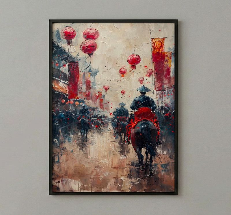 Chinese Wedding Procession Art, Red Sedan Chair Decor - Asian Wedding Gift