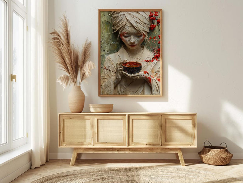 Japanese Shinto Wedding Art, San San Kudo Poster - Anniversary Gift