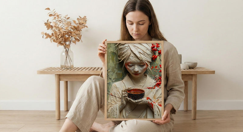 Japanese Shinto Wedding Art, San San Kudo Poster - Anniversary Gift