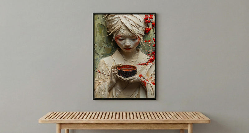 Japanese Shinto Wedding Art, San San Kudo Poster - Anniversary Gift