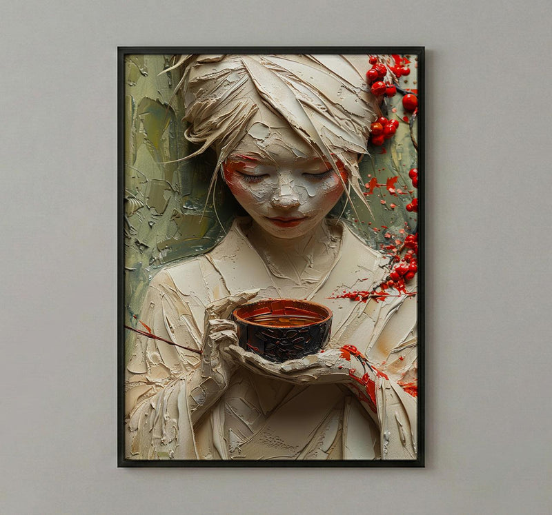 Japanese Shinto Wedding Art, San San Kudo Poster - Anniversary Gift