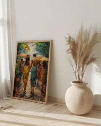 Balinese Wedding Procession Art, Bali Tropical Decor - Asian Wedding Gift