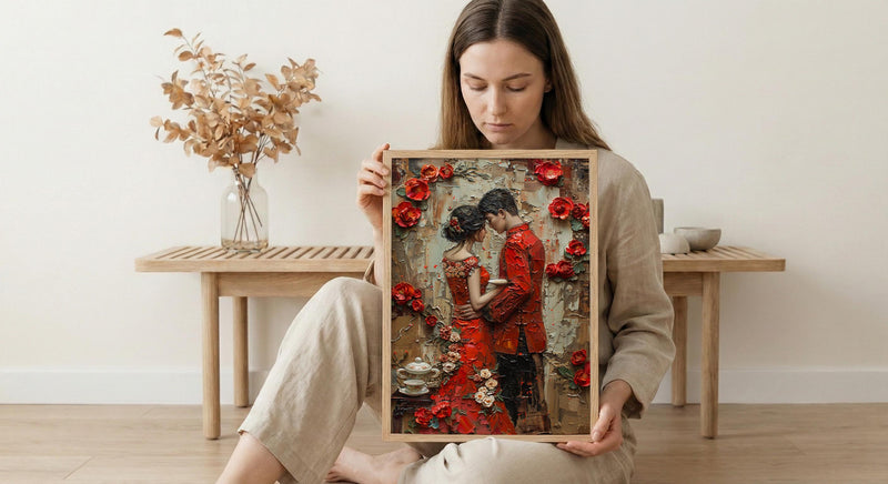 Chinese Tea Ceremony Art Print, Traditional Qipao Decor - Asian Wedding Gift