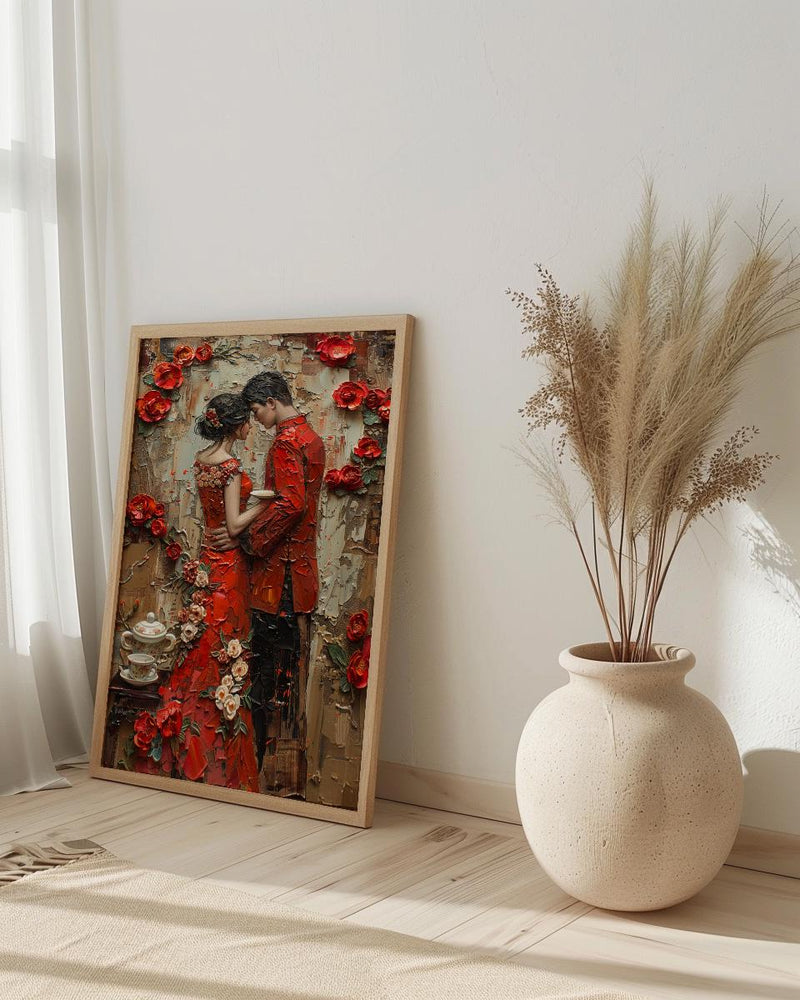 Chinese Tea Ceremony Art Print, Traditional Qipao Decor - Asian Wedding Gift