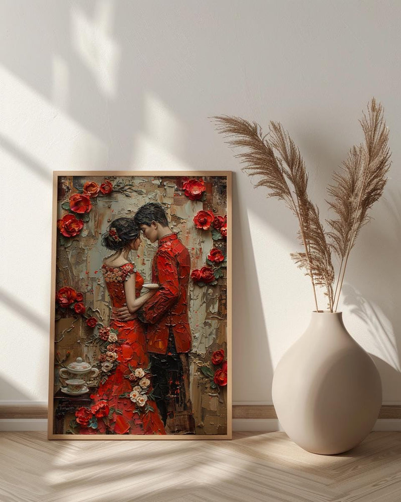 Chinese Tea Ceremony Art Print, Traditional Qipao Decor - Asian Wedding Gift