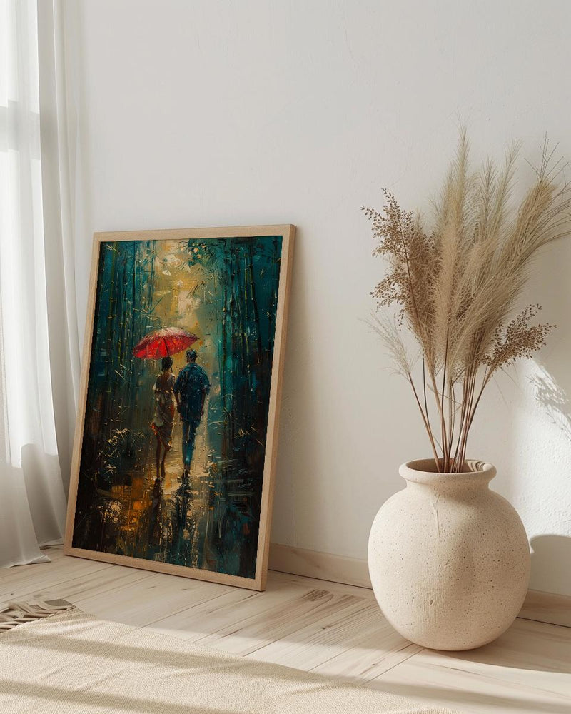 Kyoto Bamboo Forest Poster, Japanese Nature Art - Master Bedroom Decor
