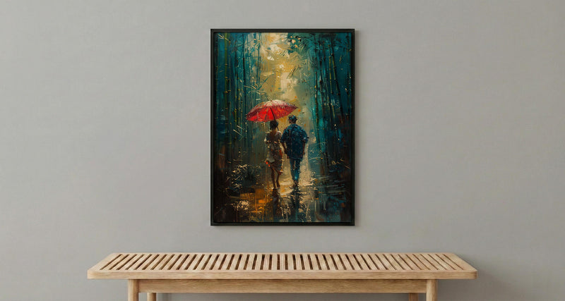 Kyoto Bamboo Forest Poster, Japanese Nature Art - Master Bedroom Decor