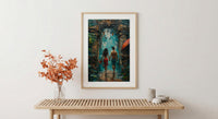 Bali Temple Gate Art, Indonesia Jungle Print - Honeymoon Gift
