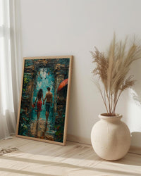 Bali Temple Gate Art, Indonesia Jungle Print - Honeymoon Gift