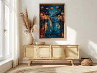 Hoi An Lanterns Wall Art, Vietnam Romantic Print - Palette Knife Painting Style