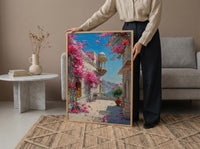 Rajasthan Palace Art Print, Pink Bougainvillea Decor - Housewarming Gift