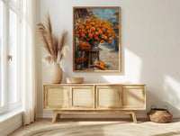 Jaipur Flower Market Art Print, Orange Marigold Wall Decor - Housewarming Gift