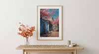 Bangalore Pink Blossom Wall Art, India Sakura Poster - Above Bed Art