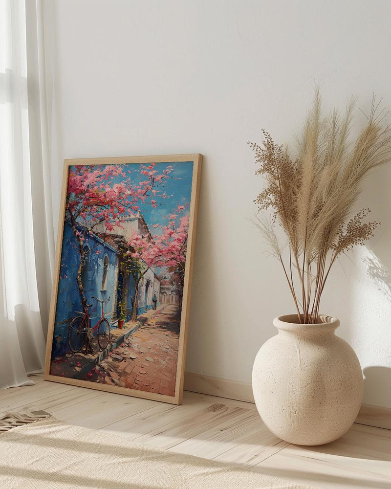 Bangalore Pink Blossom Wall Art, India Sakura Poster - Above Bed Art
