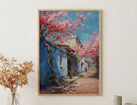 Bangalore Pink Blossom Wall Art, India Sakura Poster - Above Bed Art