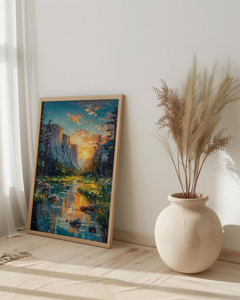 Yosemite Valley Art Print, National Park Decor - Majestic Nature Landscape