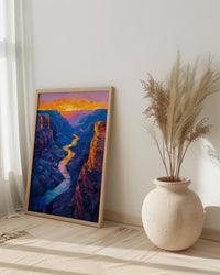 Grand Canyon Wall Art, Arizona Landscape Decor - Vibrant Desert Sunset