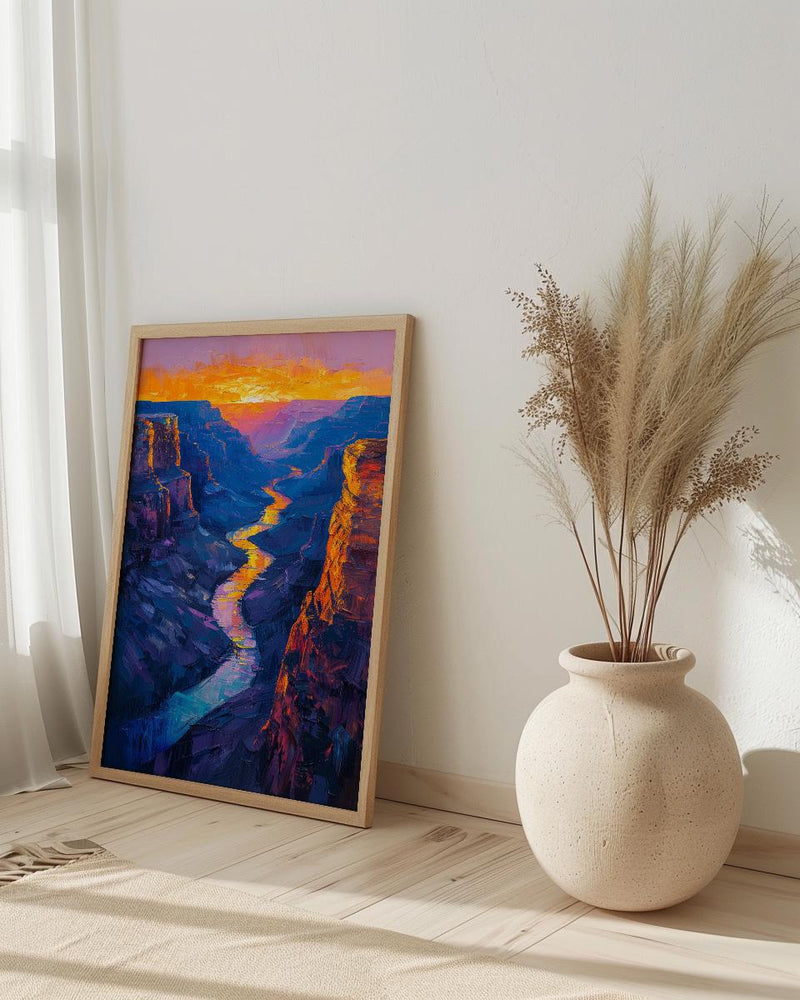 Grand Canyon Wall Art, Arizona Landscape Decor - Vibrant Desert Sunset