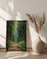 Redwood Forest Poster, Giant Tree Nature Decor - Peaceful Woodland Art