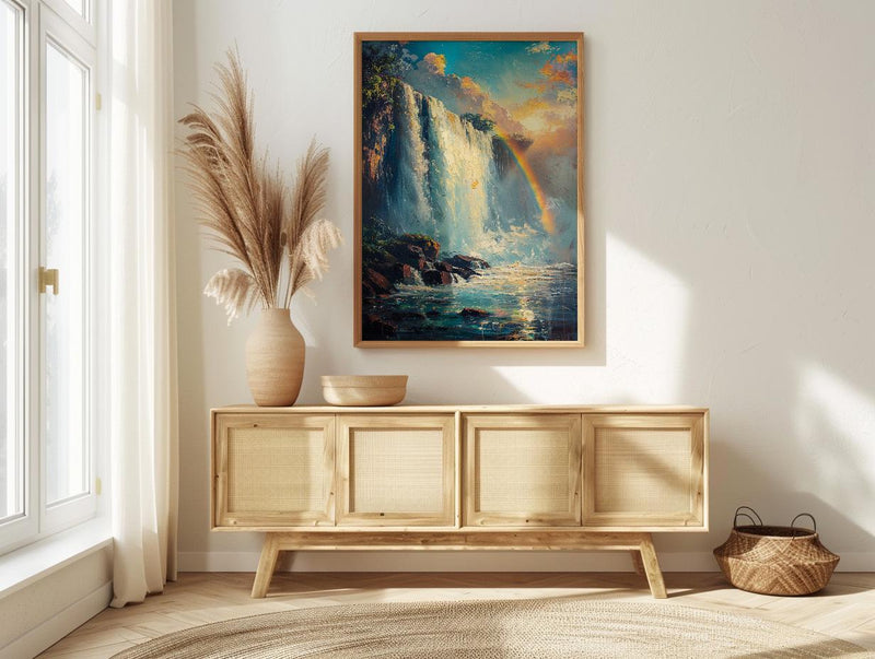 Iguazu Falls Poster, Majestic Waterfall Decor - Tropical Jungle Art