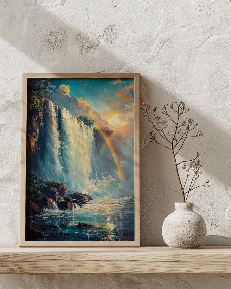 Iguazu Falls Poster, Majestic Waterfall Decor - Tropical Jungle Art