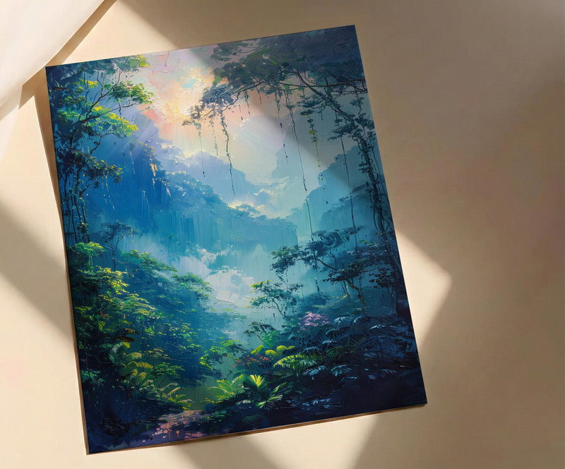 Monteverde Cloud Forest Art Print, Costa Rica Decor - Ethereal Nature Poster